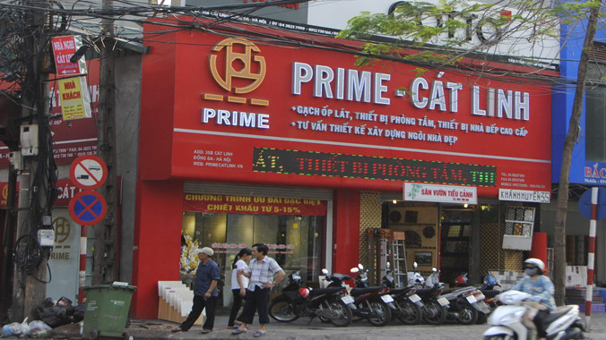 Công ty CP cao su Hà Nội cho thuê lại nhà đất tại 35B Cát Linh suốt nhiều năm qua. Ảnh: Hà Anh.