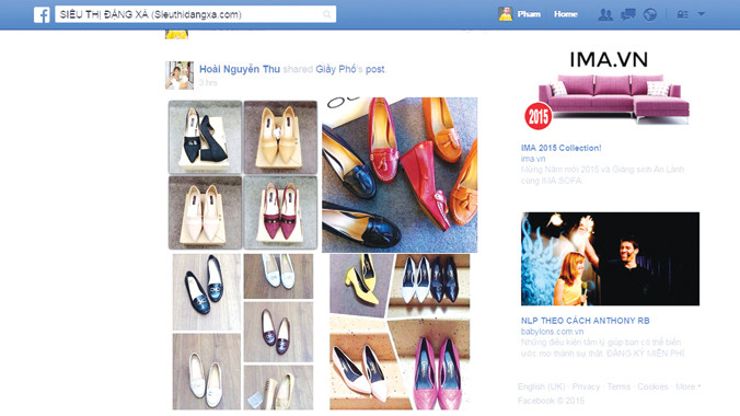 Bộ Công Thương không quản lý nổi kinh doanh trên Facebook.