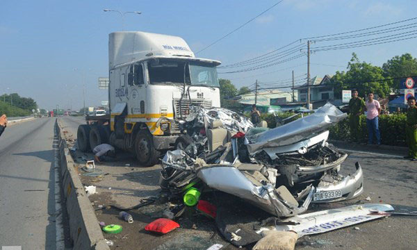 Hiện trường vụ tai nạn.