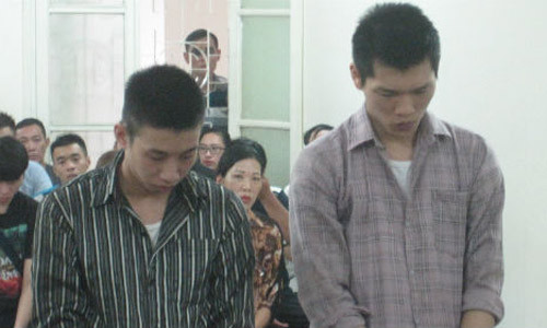 Các bị cáo tại phiên tòa