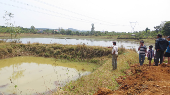 Hồ nơi xảy ra vụ đuối nước thương tâm.