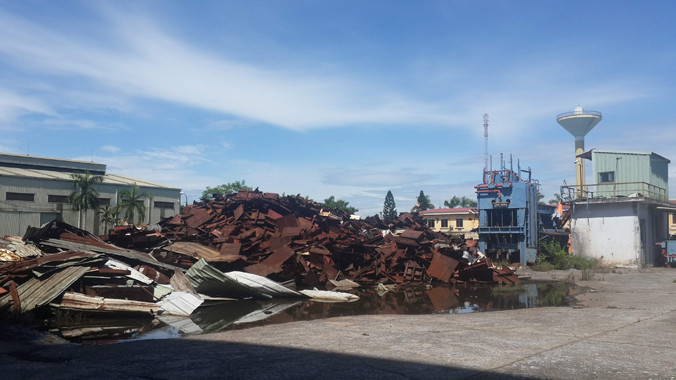 Nhà máy thép Nam Đô đầu tư 500 tỷ đồng với vốn vay ngân hàng 180 tỷ đã 4 năm nay “đắp chiếu”. Ảnh: K. Huyền.