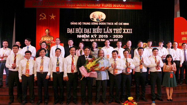 Ban chấp hành Đảng bộ T.Ư Đoàn khóa XXII, nhiệm kỳ 2015 - 2020 ra mắt. Ảnh: Như Ý.