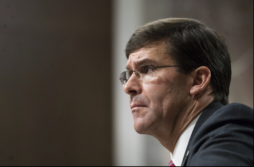 Bộ trưởng Quốc phòng Mỹ Mark Esper Ảnh: Bloomberg 