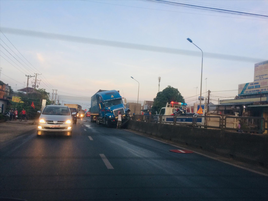 Một vụ tai nạn trên QL1 qua huyện Trảng Bom