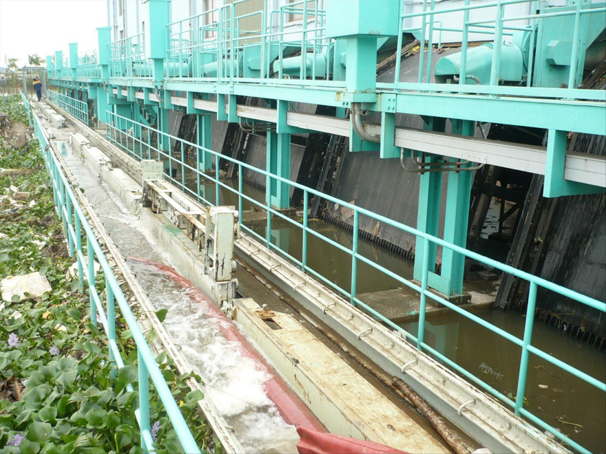 Trạm bơm Yên Sở, một trong những hạng mục của Dự án thoát nước Hà Nội 2 ảnh: T.Đảng