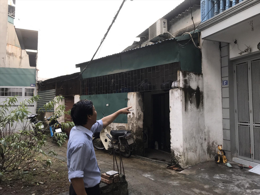 Căn nhà 2,5 tầng xây dựng trên đất nông nghiệp tại phường Khương Đình 