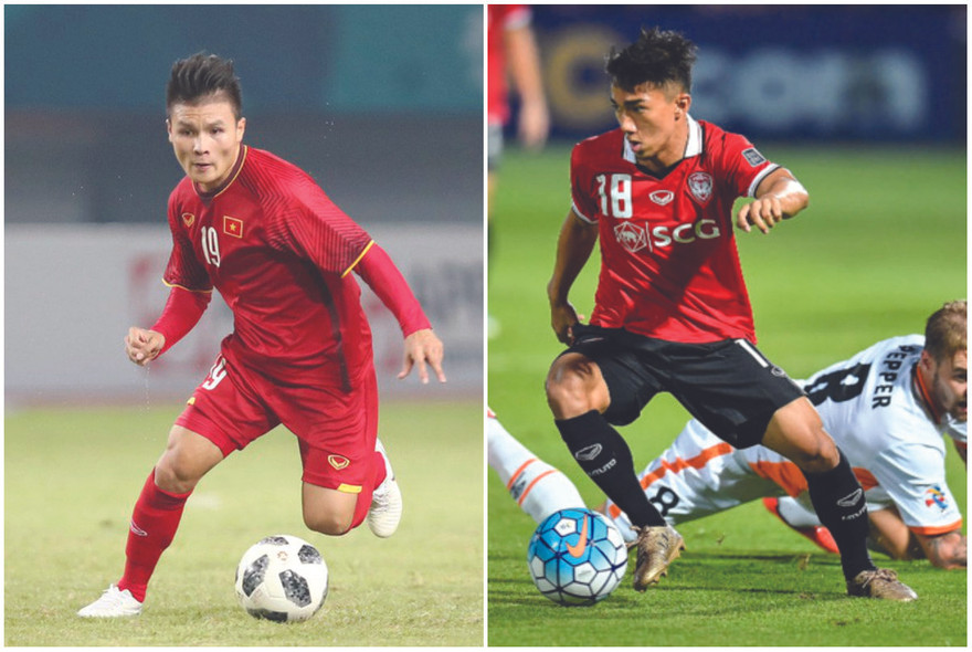 Quang Hải và Chanathip 