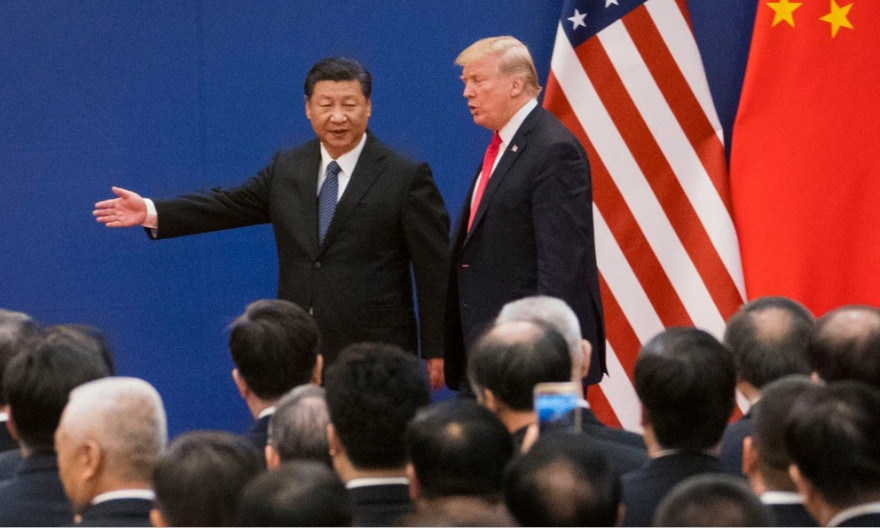 Chủ tịch Trung Quốc Tập Cận Bình và Tổng thống Mỹ Donald Trump tham dự một sự kiện tại Bắc Kinh năm 2017 ảnh: NYT