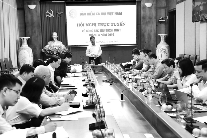 Phó Tổng Giám đốc BHXH Việt Nam Trần Đình Liệu Phát biểu chỉ đạo hội nghị ngày 4/4