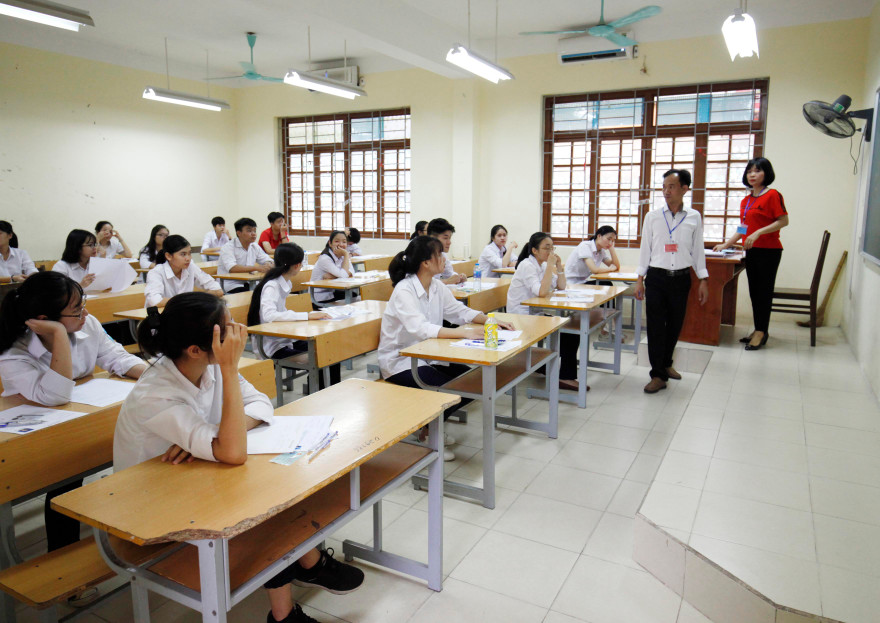 Cán bộ coi thi tại Kỳ thi THPT quốc gia 2018 ảnh: Như Ý 