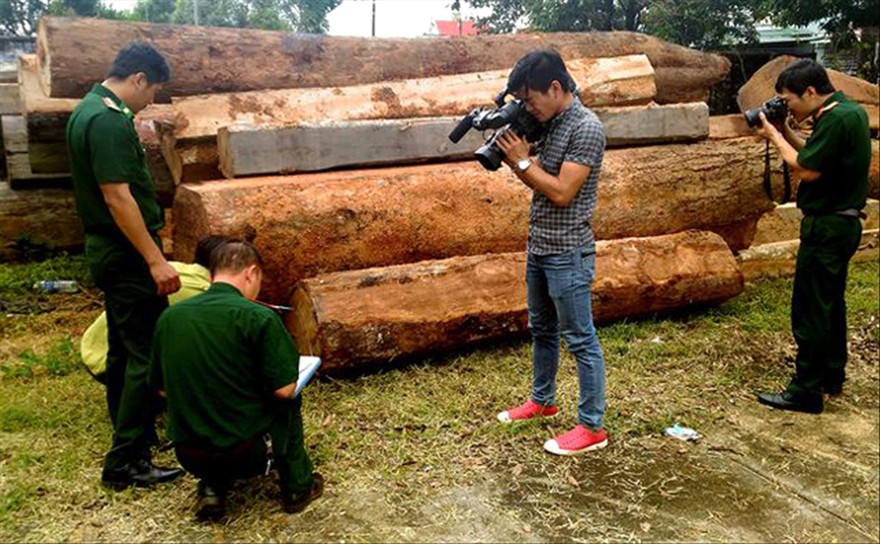 70 m3 gỗ trong vụ cướp tang vật 