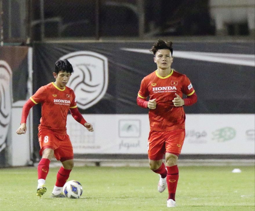 Khả năng sút phạt của Quang Hải cùng các tiền vệ đội tuyển Việt Nam luôn là mối đe dọa với mọi khung thành đối phương Ảnh: Anh Đoàn 