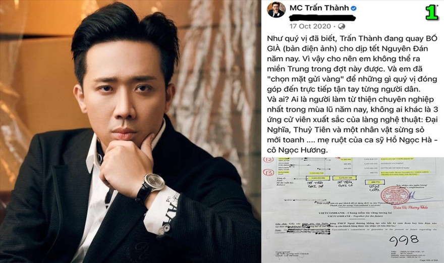 Trấn Thành công bố nghìn trang sao kê tài khoản kêu gọi từ thiện 