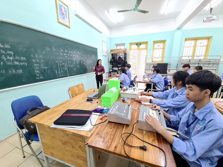 Trường CĐ Cơ khí nông nghiệp (Vĩnh Phúc) Ảnh: Phạm Thanh 