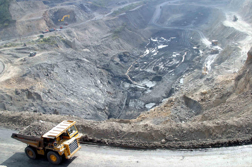 Mỏ than lộ thiên Núi Béo với sản lượng có năm đạt 5 triệu tấn