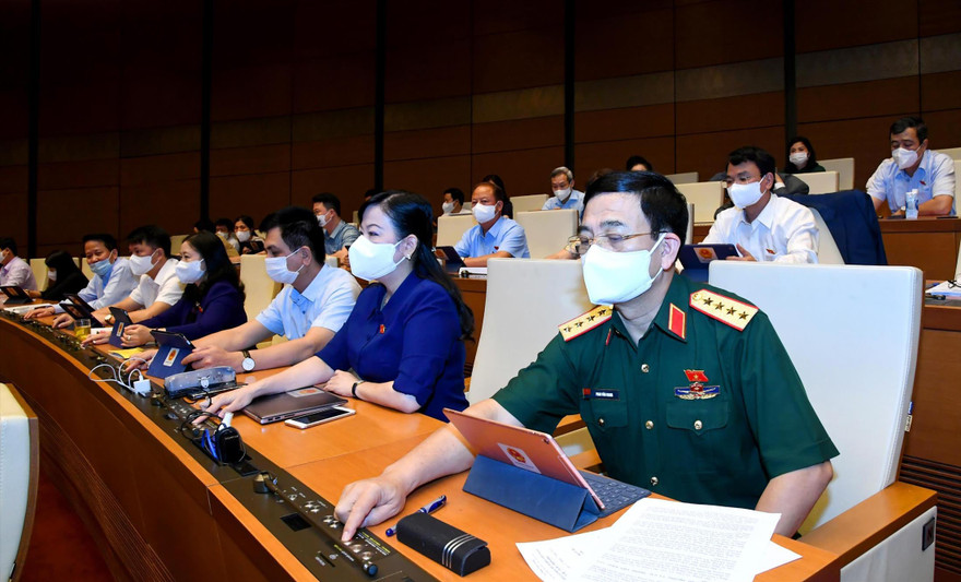 Các đại biểu Quốc hội tại kỳ họp thứ nhất, Quốc hội khoá XV. Ảnh Như Ý 