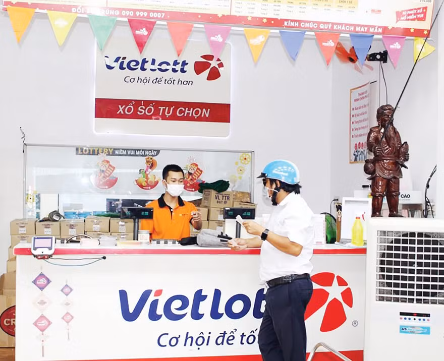 Một điểm bán hàng của Vietlott