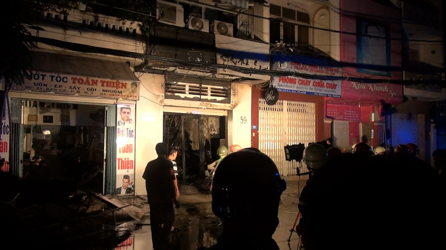 Hiện trường vụ cháy.