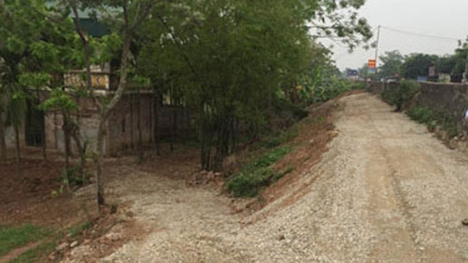 Đoạn đê xảy ra vi phạm.