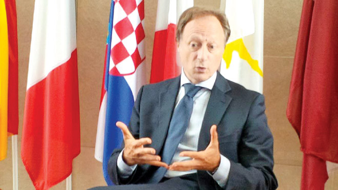 Trưởng phái đoàn EU tại Việt Nam, ông Bruno Angelet. Ảnh: Việt Hùng