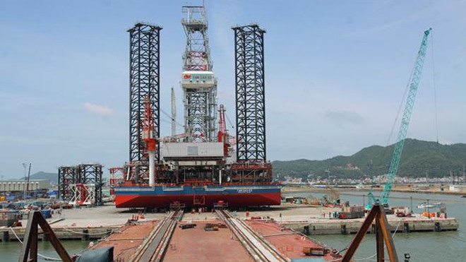 Công trình giàn khoan Tam Đảo 3. Ảnh: nhân vật cung cấp.