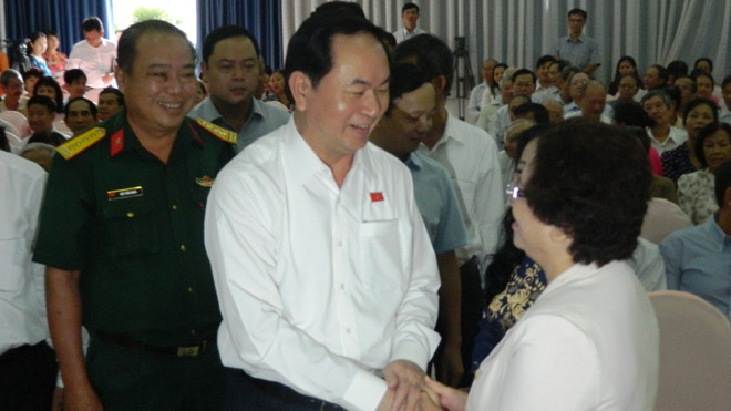 Chủ tịch nước tiếp xúc cử tri quận 1 sáng 1/8.