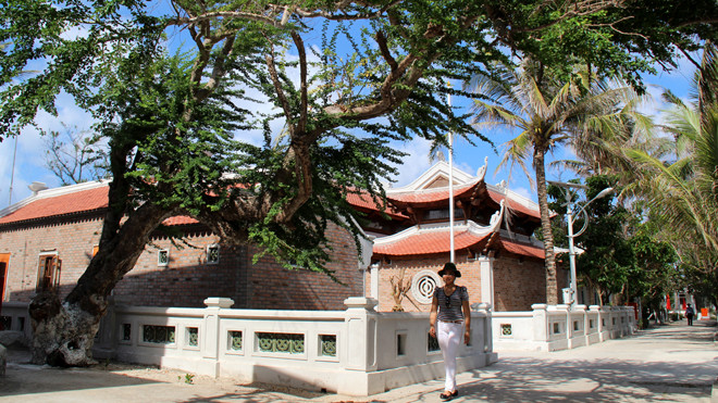 Chùa trên đảo Nam Yết, huyện đảo Trường Sa, tỉnh Khánh Hòa. Ảnh: N.Đ.Q