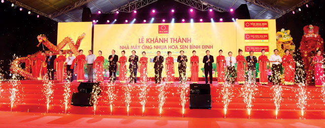 Lễ Khánh thành Nhà máy Ống nhựa Hoa Sen Bình Định.