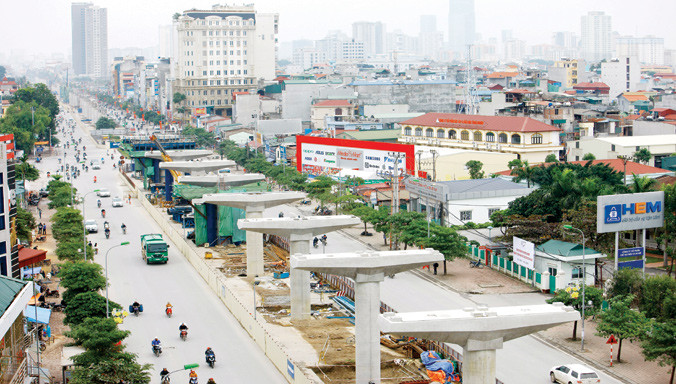 Ðường sắt đô thị sẽ có năng lực chuyên chở gấp 100 lần xe buýt. Ảnh: Như Ý