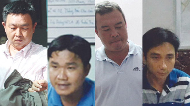 Bốn nghi can bị bắt. Ảnh: Công an cung cấp