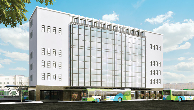 Phối cảnh trung tâm điều hành buýt nhanh BRT Kim Mã.