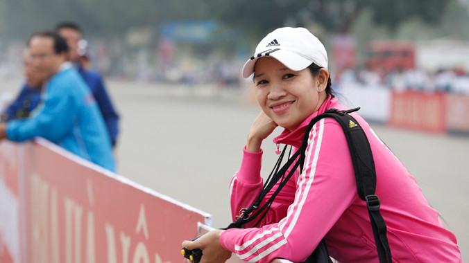 Nụ cười tươi tắn luôn nở trên môi Phạm Đình Khánh Đoan. Ảnh: Hồng Vĩnh