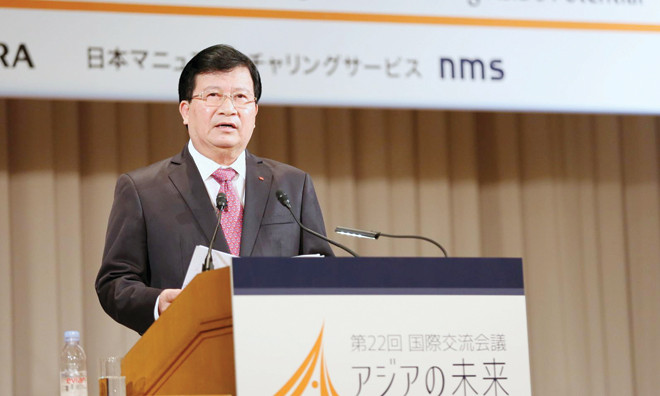 Phó Thủ tướng Trịnh Đình Dũng phát biểu tại hội nghị. Ảnh: TTXVN