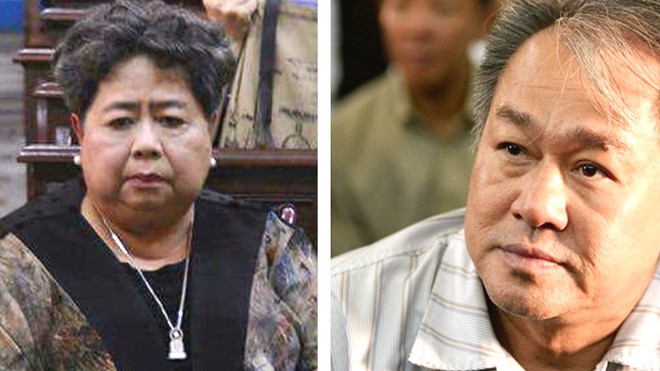 Bà Hứa Thị Phấn (trái) và ông Phạm Công Danh tại tòa. Ảnh: Tân Châu