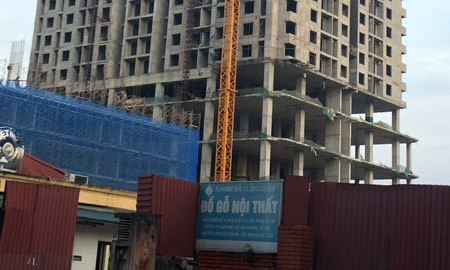 Tòa nhà nơi xảy ra vụ tai nạn.