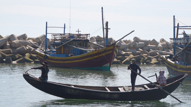 Cửa sông xã Kỳ Hà, thị xã Kỳ Anh. Ảnh: Sỹ Lực