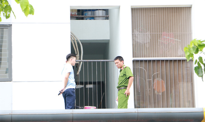 Hiện trường vụ tai nạn thương tâm ngày 15/7 tại tòa nhà RainBow Linh Đàm.