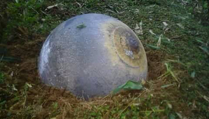 Vật thể “lạ” hình cầu. Nguồn: VTV24