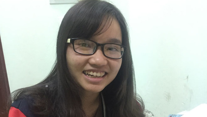 Nguyễn Ngọc Ly, sinh viên năm thứ 3, Khoa Giáo dục đặc biệt, ĐH Sư phạm 1 Hà Nội.