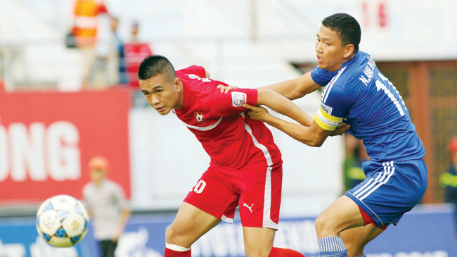 Hải Phòng và B.Bình Dương sẽ có màn tranh tài quyết liệt trên sân Lạch Tray cuối tuần này. Ảnh: VSI