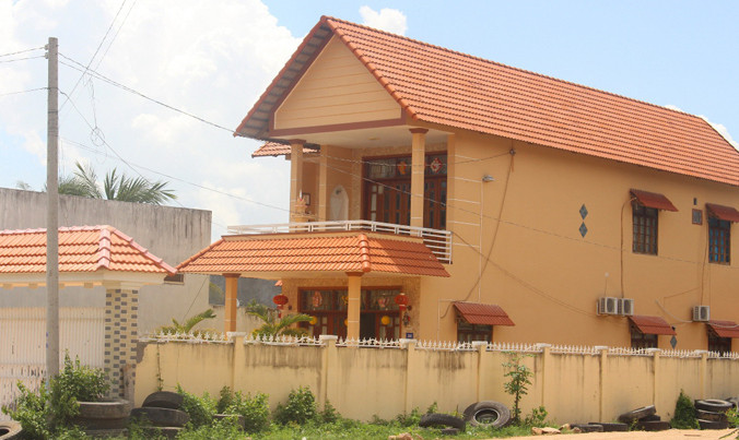 Căn biệt thự của gia đình trung tá Thi ở Tịnh Biên.