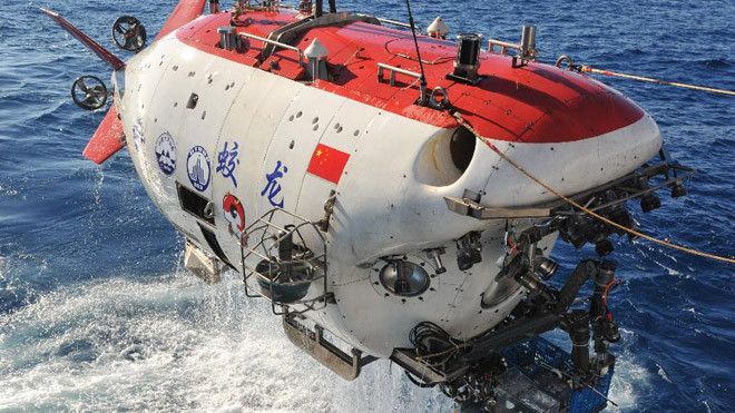 Tàu lặn Giao Long của Trung Quốc. Ảnh: Xinhua