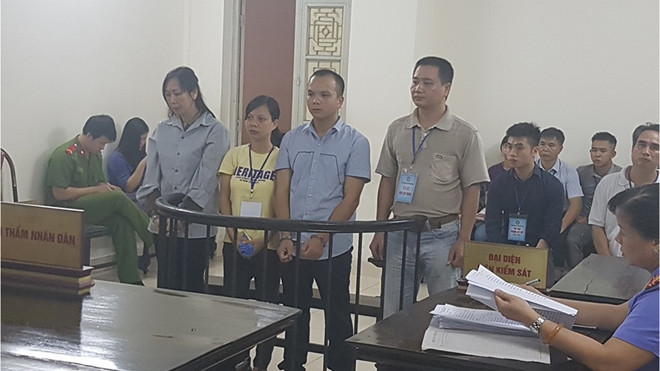 Các bị cáo trong vụ án.