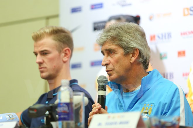 Huấn luyện viên Pellegrini sẵn sàng mở cửa tới Manchester City cho những người giỏi nhất. (Ảnh: Minh Chiến/Vietnam+) 