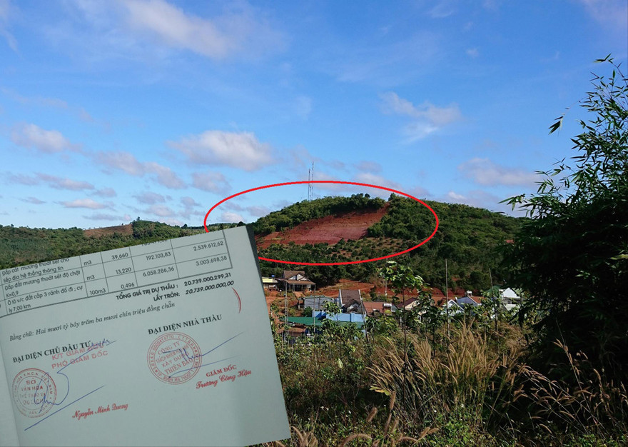 Ông Nguyễn Minh Quang Phó Giám đốc sở ký với Cty Thiên Bảo thi công gói thầu số 7 