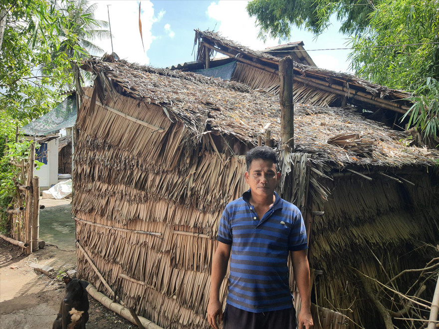 Ông Thạch Mỹ ngụ tại ấp Sóc Chà B, xã Thanh Sơn, huyện Trà Cú đã bị các cán bộ lợi dụng để trục lợi chính sách Ảnh: Hồng Lĩnh 