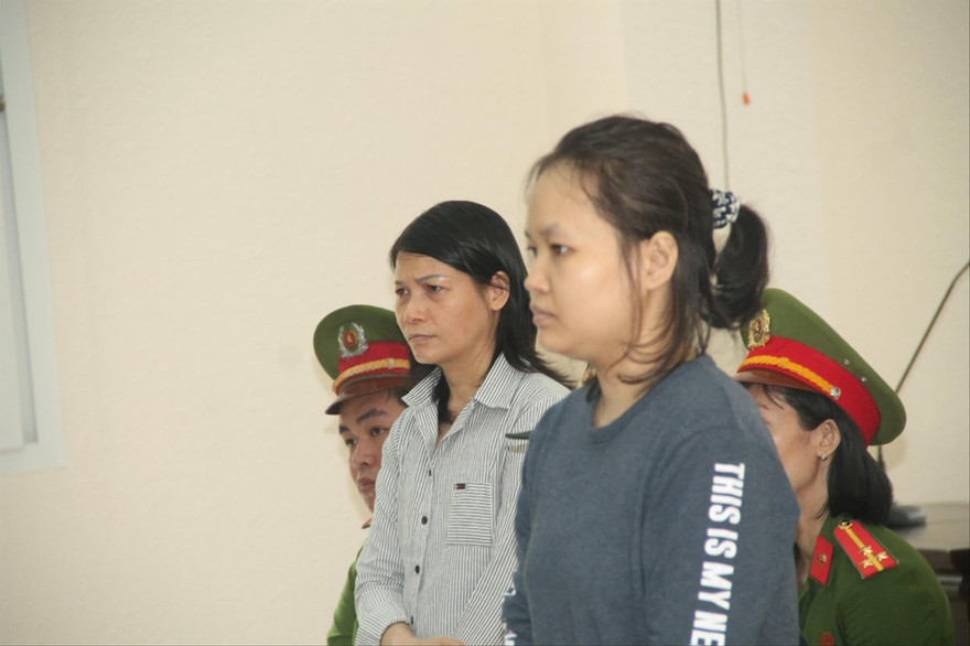 Các bị cáo tại phiên tòa 