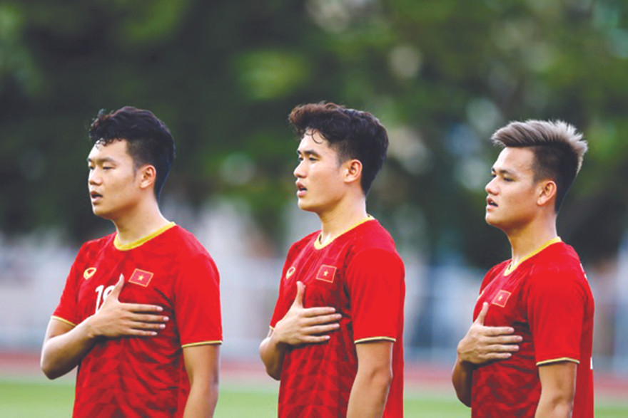 Các cầu thủ ở hàng thủ của U23 Việt Nam 