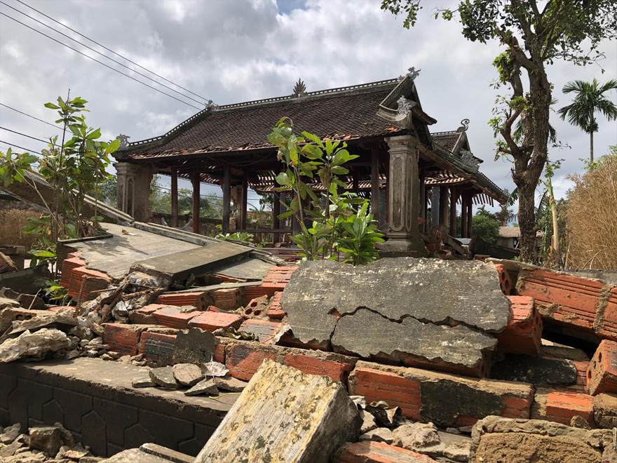 Ngôi nhà thờ dòng họ Võ mà Đại tướng tâm huyết cũng thiệt hại nặng nề 